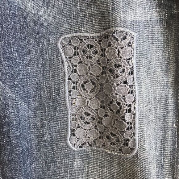 7 For All Mankind Size 27 Crop Ankle Josefina Skinny Boyfriend Denim Jeans - Picture 6 of 6